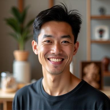 Headshot of Jonathan Chen in his studio.