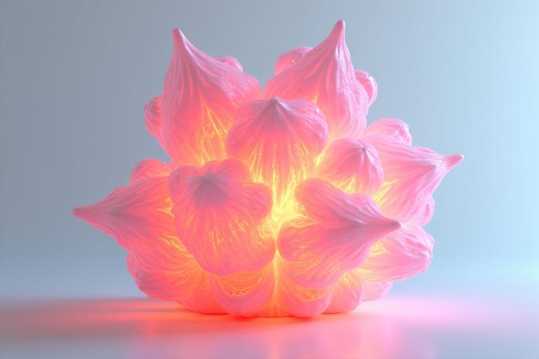 A 3D render of Jonathan Chen's digital sculpture created during his residency.